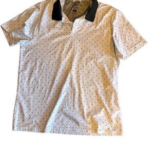 Leg3nd golf extreme stretch performance polo white with black snowflake   leg3nd